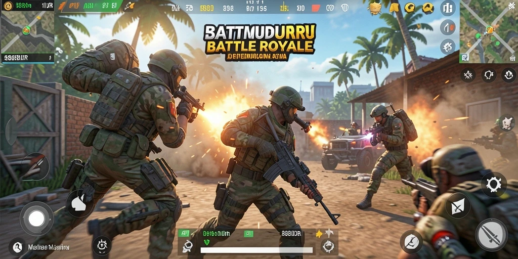 Gameplay seru dalam pertarungan Battle Royale di 888IDR.