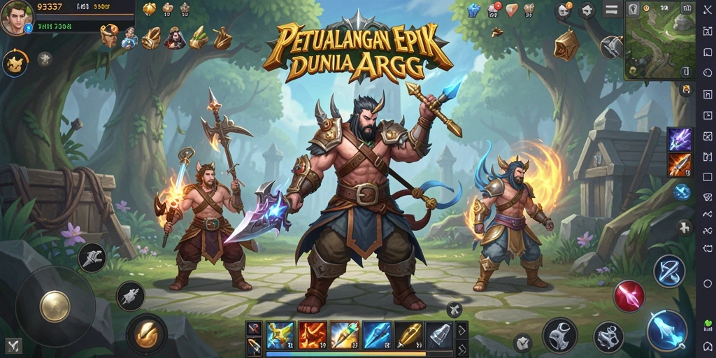 Tangkapan layar menunjukkan aksi mendebarkan dalam petualangan ARPG.
