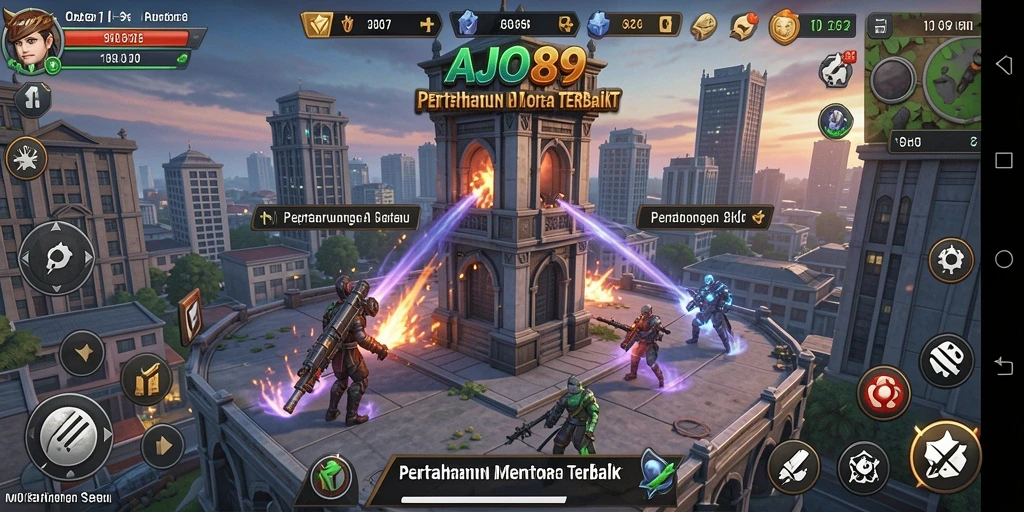 Gameplay AJO89 yang menegangkan dalam genre Tower Defense.