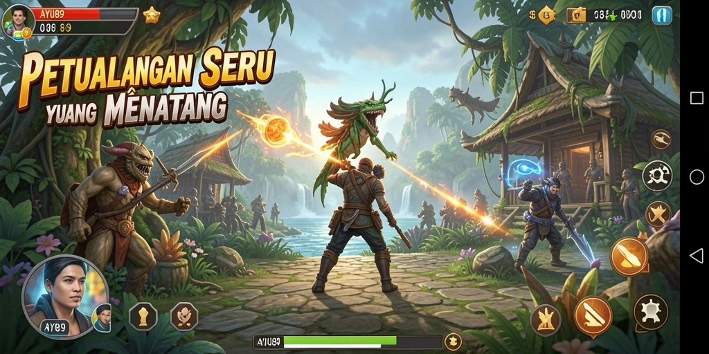 Tangkapan layar gameplay <strong>AYU89</strong> yang menampilkan aksi petualangan seru.