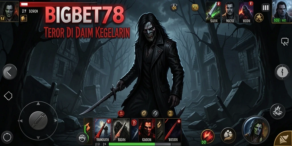 Tangkapan layar utama dari BIGBET78 menampilkan suasana mencekam dan gameplay yang intens.