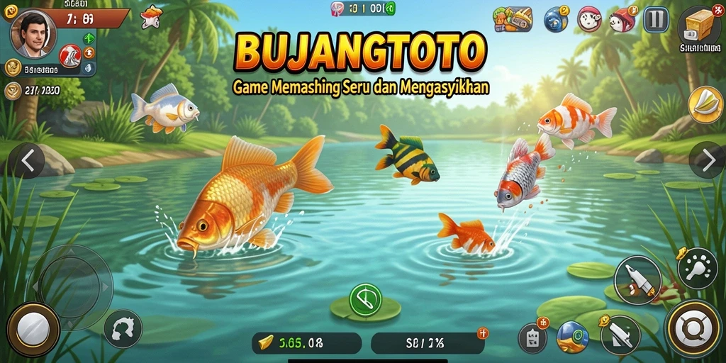 Screenshot gameplay BUJANGTOTO yang menunjukkan pengalaman memancing yang intens.