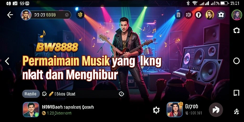 Screenshot gameplay BW888 yang menunjukkan pengalaman bermain musik yang menghibur.