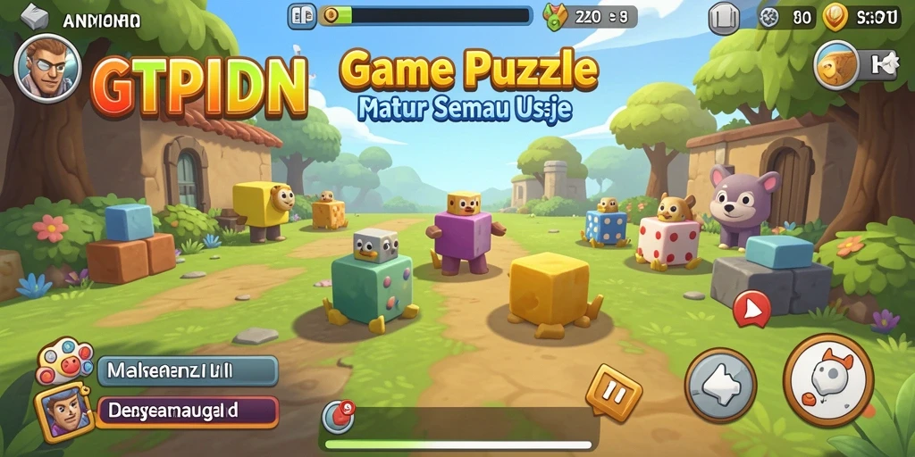 Tampilan gameplay GTPIDN yang penuh warna dan menarik.