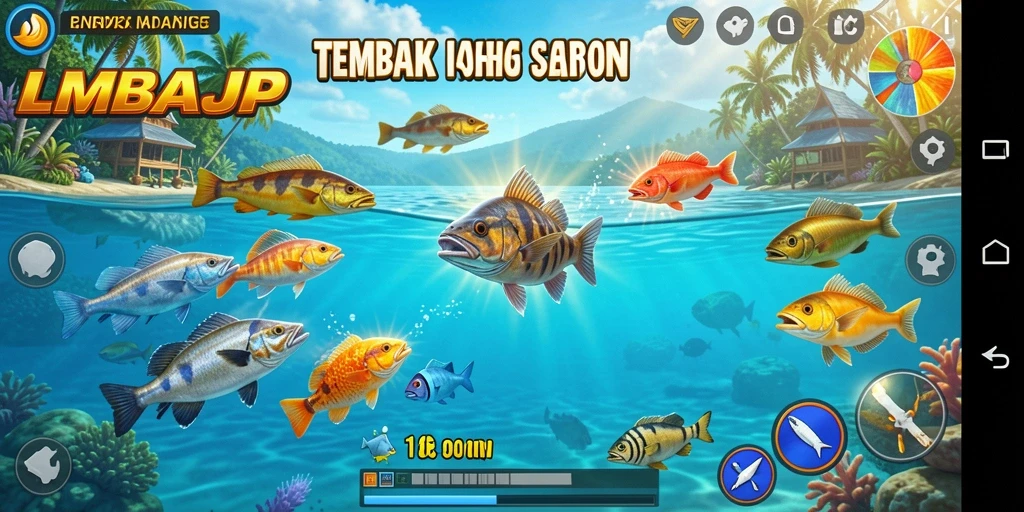 Tampilan gameplay seru Tembak Ikan di LMBAJP.