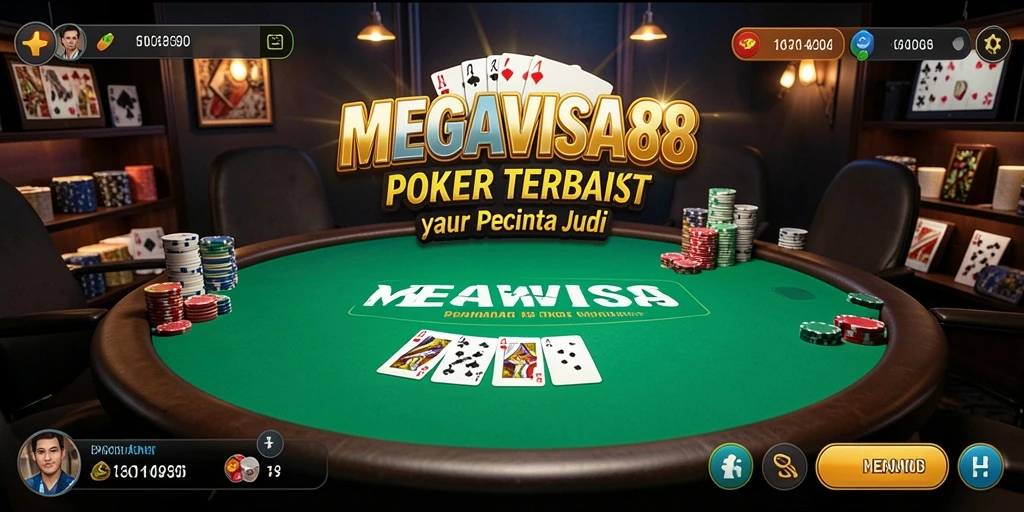 Tampilan menarik gameplay Poker di MEGAVISA88.