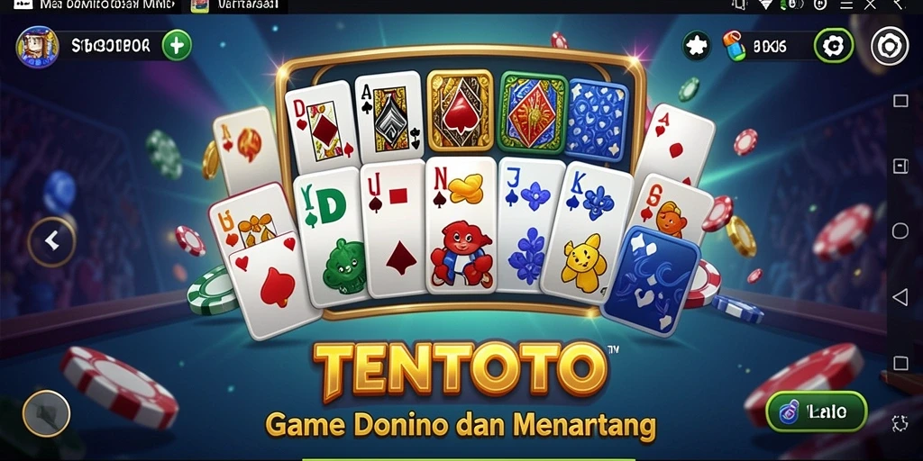 Screenshot gameplay menunjukkan keseruan permainan Domino TENTOTO.