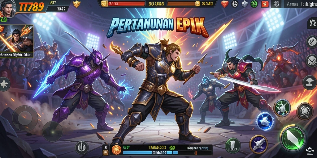Gameplay TT789 menampilkan pertarungan seru dengan efek grafis yang memukau.